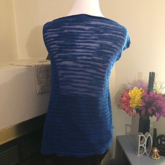 EXPRESS sz XS Lightweight Oversize Blue Knit Top - Picture 3 of 9